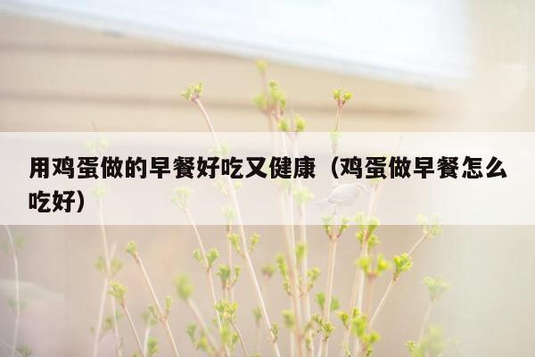 用鸡蛋做的早餐好吃又健康（鸡蛋做早餐怎么吃好）