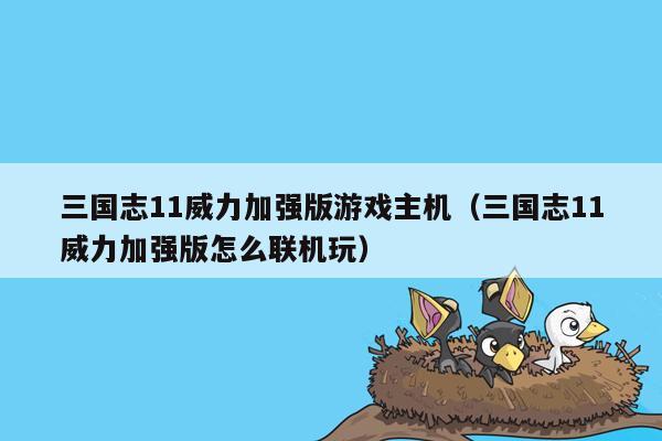 三国志11威力加强版游戏主机（三国志11威力加强版怎么联机玩）