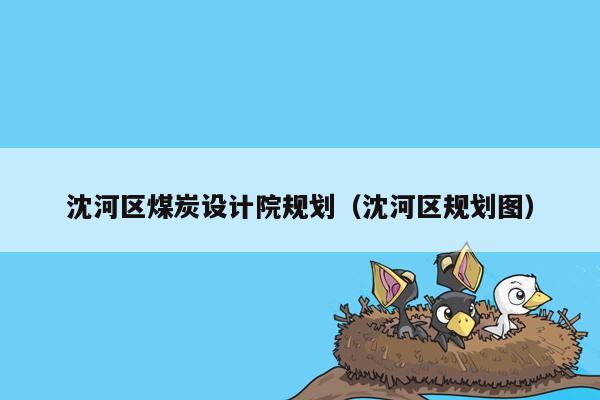 沈河区煤炭设计院规划（沈河区规划图）