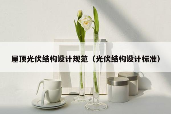 屋顶光伏结构设计规范（光伏结构设计标准）