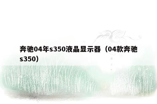 奔驰04年s350液晶显示器（04款奔驰s350）
