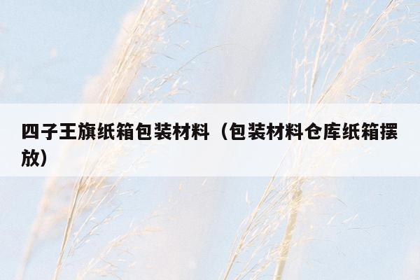 四子王旗纸箱包装材料（包装材料仓库纸箱摆放）