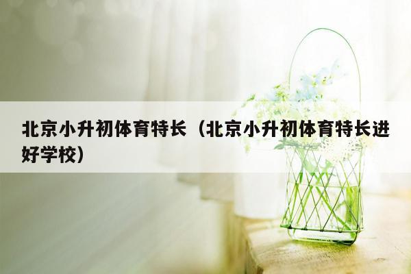 北京小升初体育特长（北京小升初体育特长进好学校）