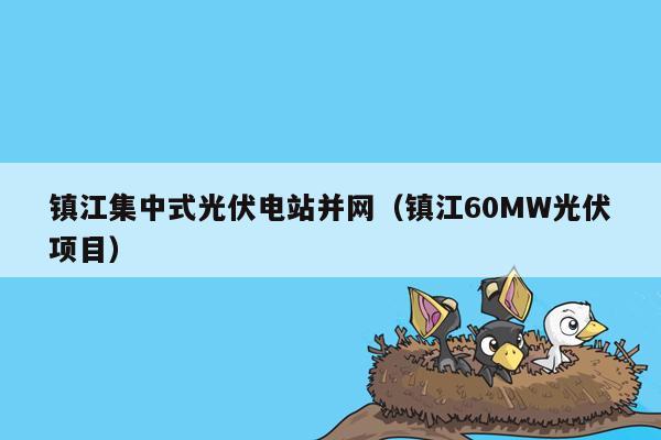 镇江集中式光伏电站并网（镇江60MW光伏项目）