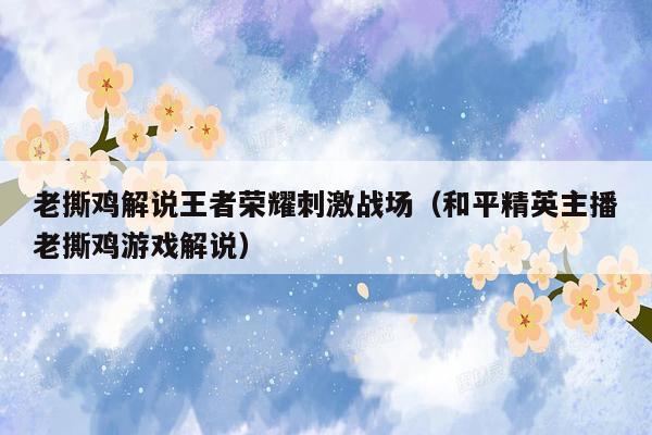 老撕鸡解说王者荣耀刺激战场（和平精英主播老撕鸡游戏解说）