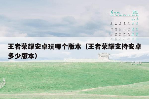 王者荣耀安卓玩哪个版本（王者荣耀支持安卓多少版本）