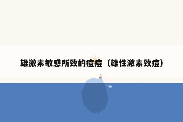 雄激素敏感所致的痘痘（雄性激素致痘）
