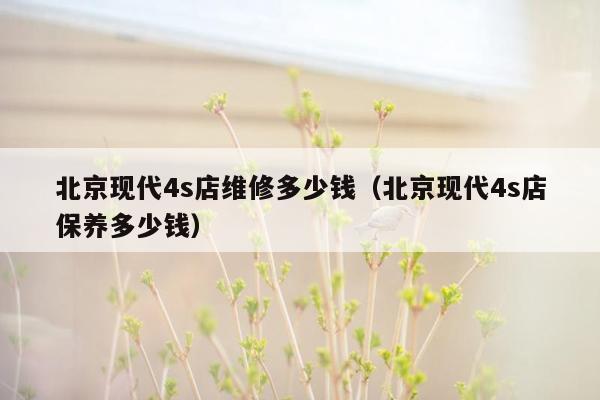 北京现代4s店维修多少钱（北京现代4s店保养多少钱）