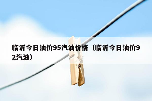 临沂今日油价95汽油价格（临沂今日油价92汽油）