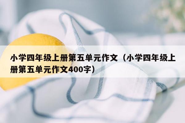 小学四年级上册第五单元作文（小学四年级上册第五单元作文400字）