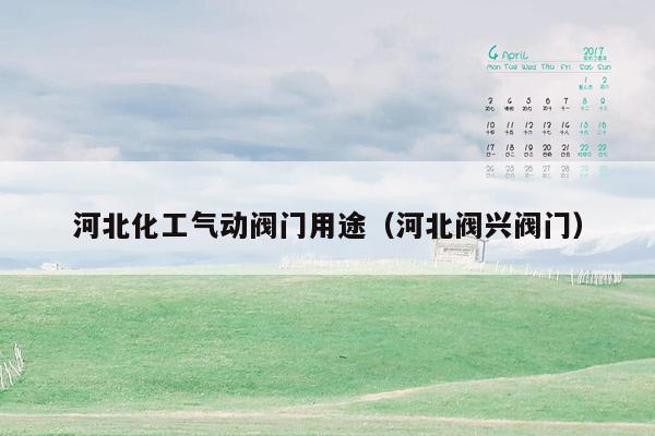 河北化工气动阀门用途（河北阀兴阀门）
