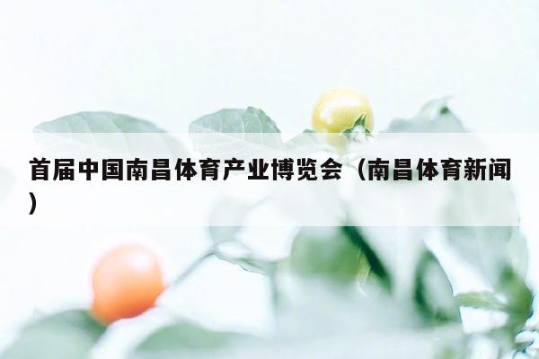 首届中国南昌体育产业博览会（南昌体育新闻）