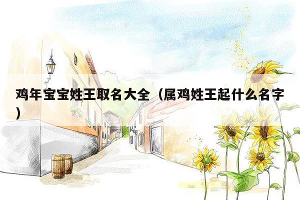 鸡年宝宝姓王取名大全（属鸡姓王起什么名字）