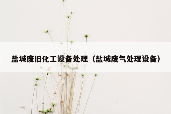 盐城废旧化工设备处理（盐城废气处理设备）