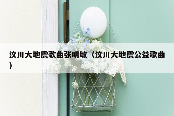 汶川大地震歌曲张明敏（汶川大地震公益歌曲）