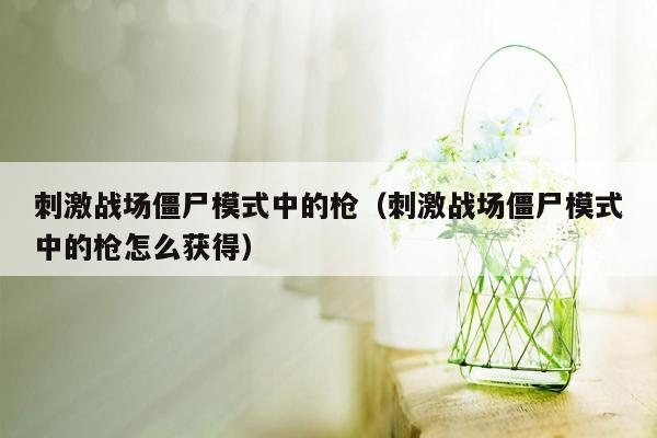 刺激战场僵尸模式中的枪（刺激战场僵尸模式中的枪怎么获得）