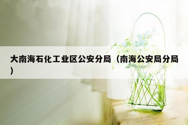 大南海石化工业区公安分局（南海公安局分局）
