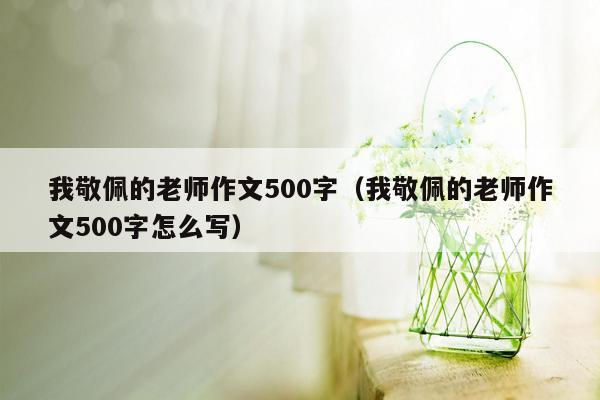 我敬佩的老师作文500字（我敬佩的老师作文500字怎么写）