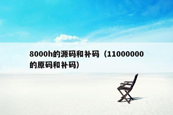 8000h的源码和补码（11000000的原码和补码）