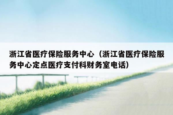 浙江省医疗保险服务中心（浙江省医疗保险服务中心定点医疗支付科财务室电话）