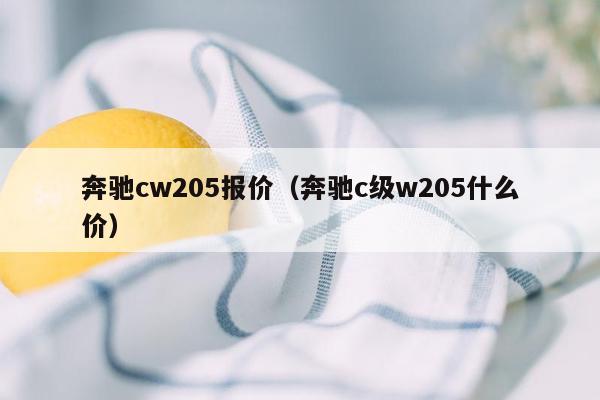 奔驰cw205报价（奔驰c级w205什么价）