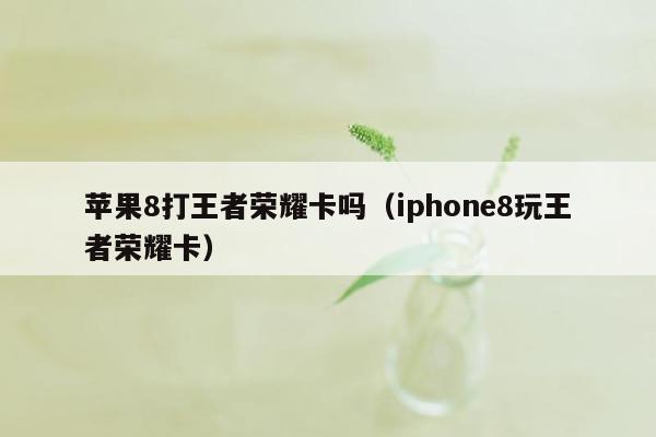 苹果8打王者荣耀卡吗（iphone8玩王者荣耀卡）