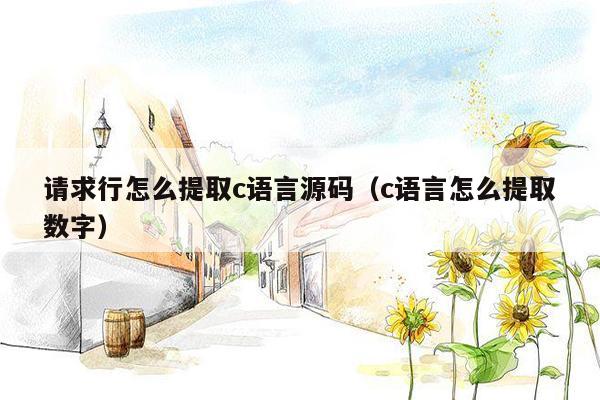 请求行怎么提取c语言源码（c语言怎么提取数字）