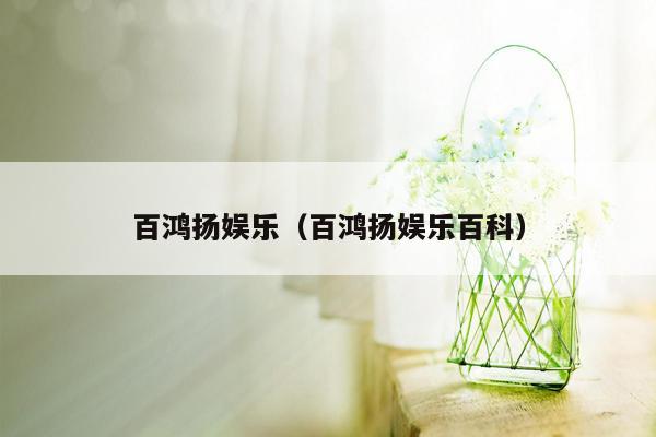 百鸿扬娱乐（百鸿扬娱乐百科）