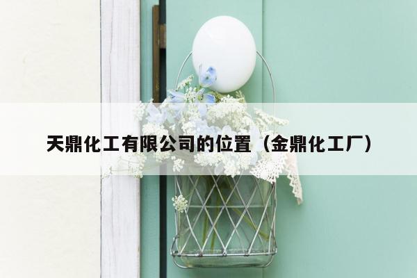 天鼎化工有限公司的位置（金鼎化工厂）