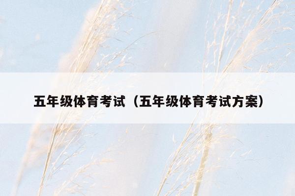 五年级体育考试（五年级体育考试方案）