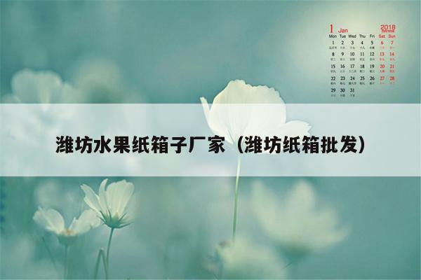 潍坊水果纸箱子厂家（潍坊纸箱批发）