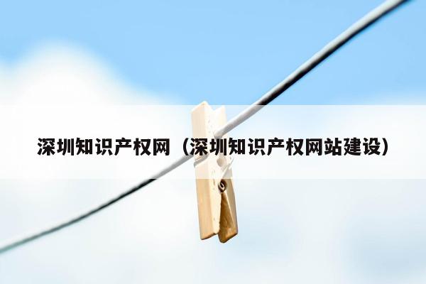 深圳知识产权网（深圳知识产权网站建设）