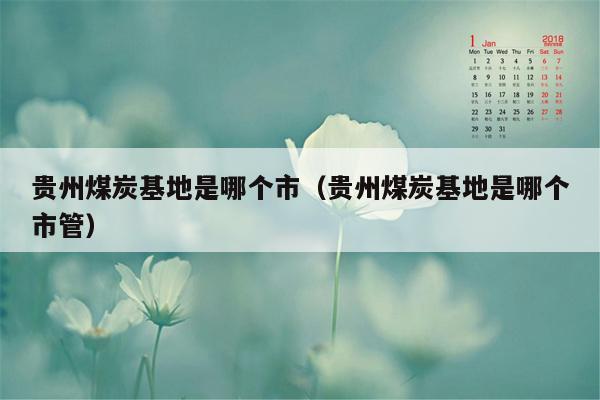 贵州煤炭基地是哪个市（贵州煤炭基地是哪个市管）