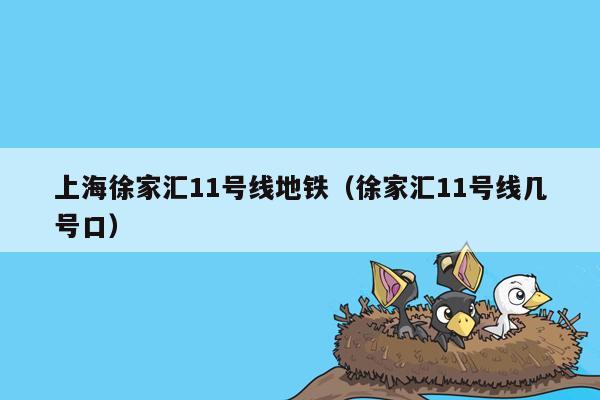 上海徐家汇11号线地铁（徐家汇11号线几号口）