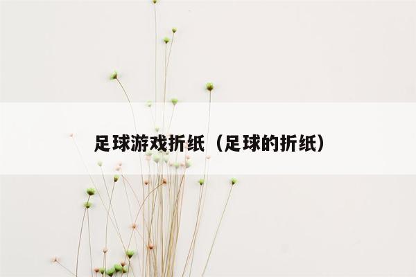 足球游戏折纸（足球的折纸）
