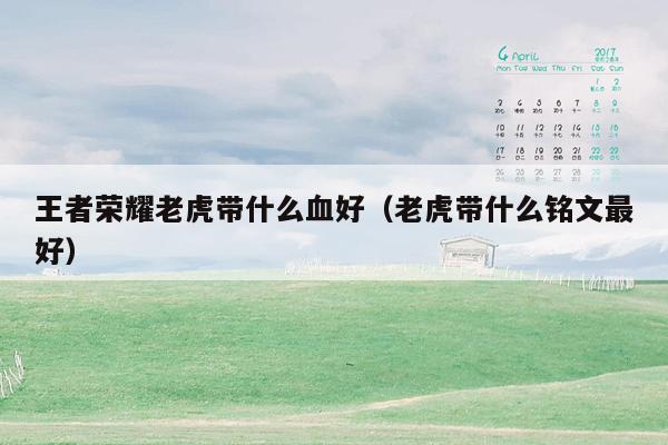 王者荣耀老虎带什么血好（老虎带什么铭文最好）