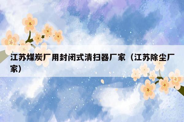 江苏煤炭厂用封闭式清扫器厂家（江苏除尘厂家）