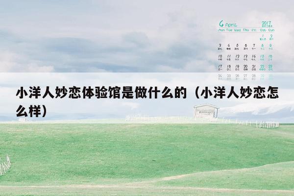 小洋人妙恋体验馆是做什么的（小洋人妙恋怎么样）