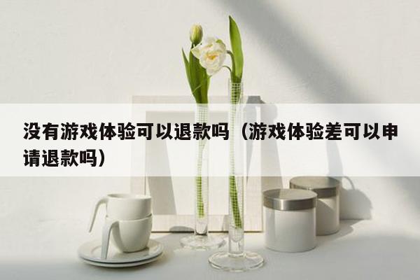 没有游戏体验可以退款吗（游戏体验差可以申请退款吗）