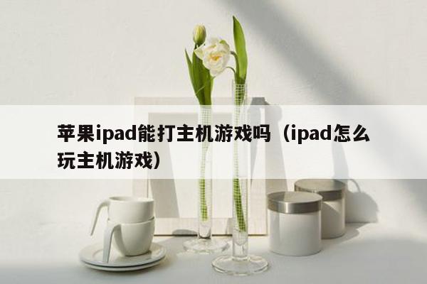 苹果ipad能打主机游戏吗（ipad怎么玩主机游戏）