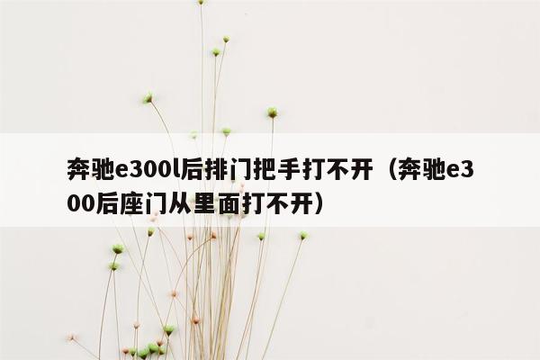 奔驰e300l后排门把手打不开（奔驰e300后座门从里面打不开）