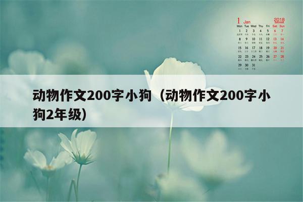 动物作文200字小狗（动物作文200字小狗2年级）