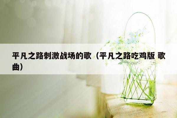 平凡之路刺激战场的歌（平凡之路吃鸡版 歌曲）
