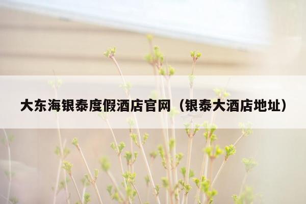 大东海银泰度假酒店官网（银泰大酒店地址）