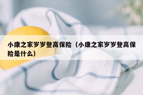 小康之家岁岁登高保险（小康之家岁岁登高保险是什么）