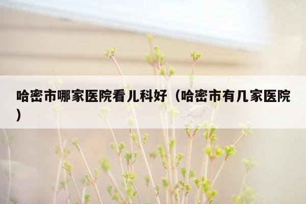 哈密市哪家医院看儿科好（哈密市有几家医院）