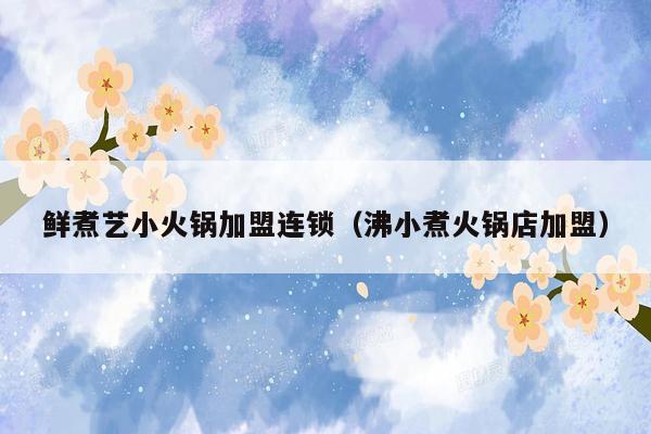 鲜煮艺小火锅加盟连锁（沸小煮火锅店加盟）