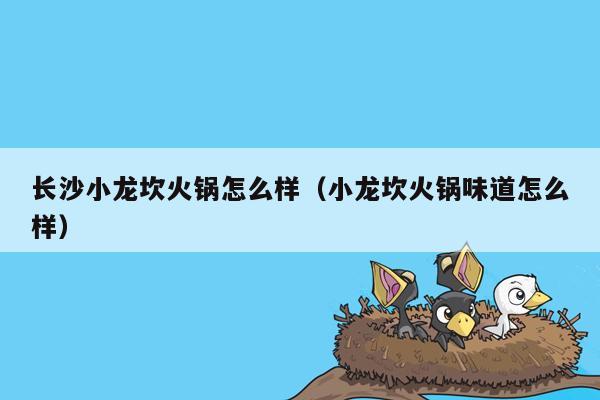 长沙小龙坎火锅怎么样（小龙坎火锅味道怎么样）