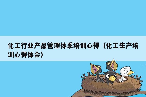 化工行业产品管理体系培训心得（化工生产培训心得体会）