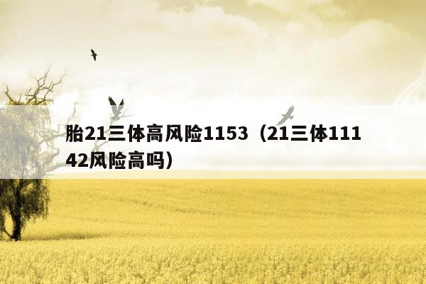 胎21三体高风险1153（21三体11142风险高吗）